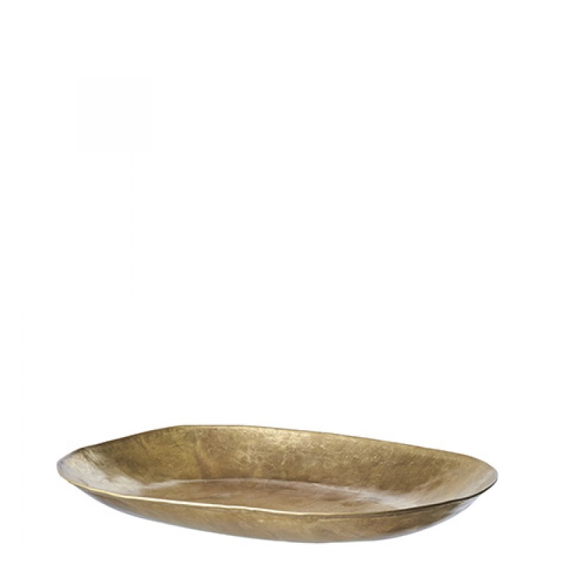 OVAL GOLD METAL TRAY 30